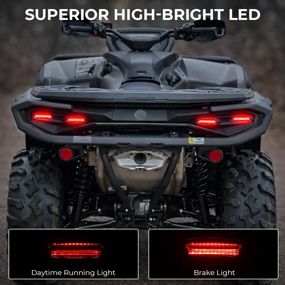 UTV Parts Red Brake Stop Running Lamp LED Tail Lights For Can-Am Outlander Out-Max OutL-Pro-Max 4x4 6x6 DPS XT XMR 2025-2027