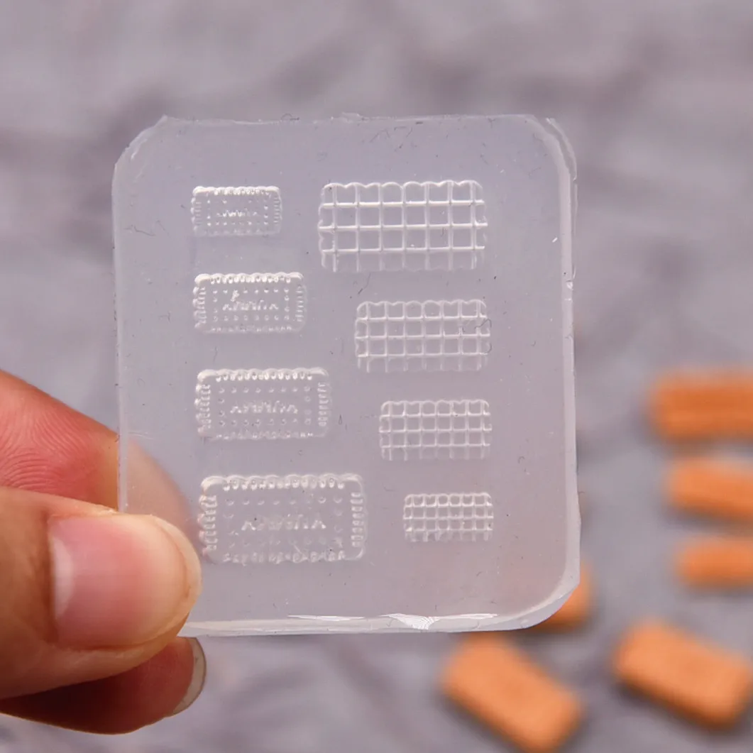 Polymer Ceramic Clay 1:12 Mini Yummy Sandwich Biscuit Silicone Mold Fast Handicraft DIY Tools