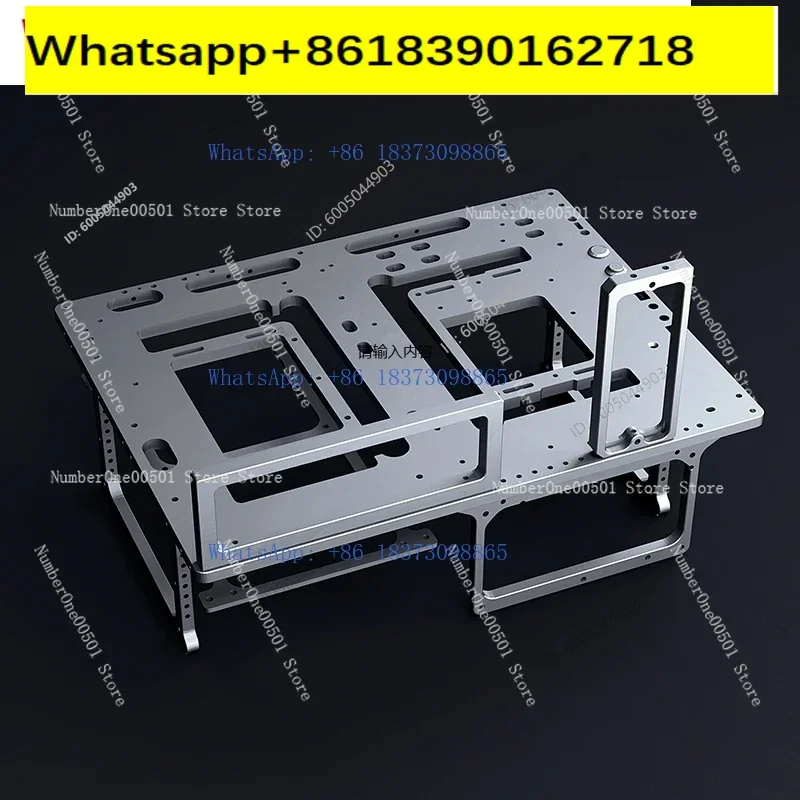 Open Frame Computer Case Aluminum ATX MATX ITX Holder Water Cooling Support Large GPU Gaming Rig Clear Side Panel