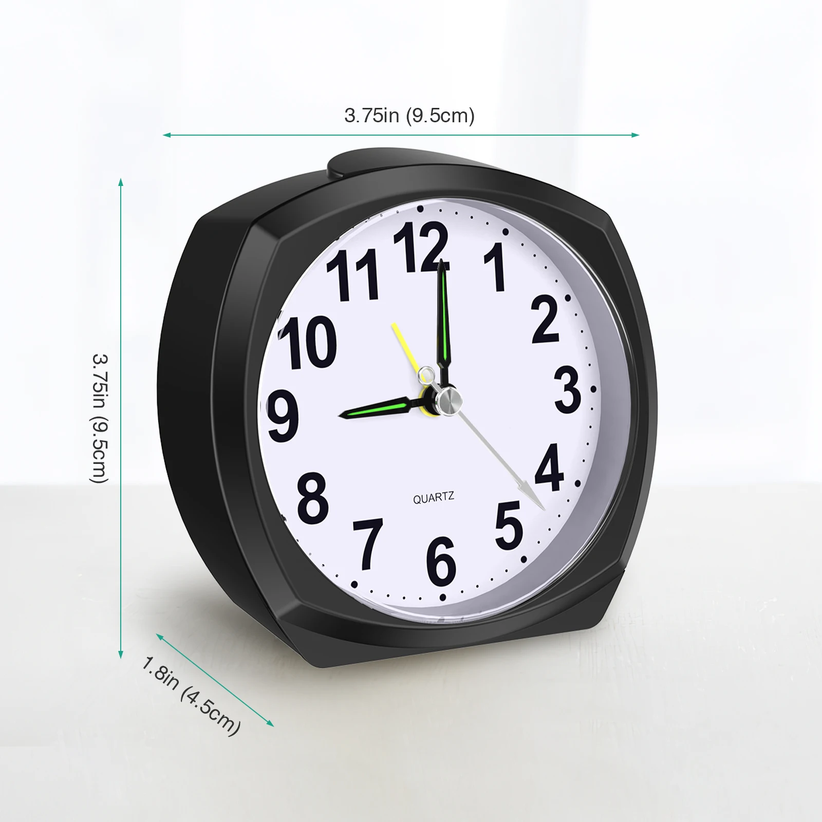 ORIA Silent Alarm Clocks Analog Alarm Clocks for Heavy Sleepers Non Ticking Bedside Clock with Luminous for Bedroom Office Desk