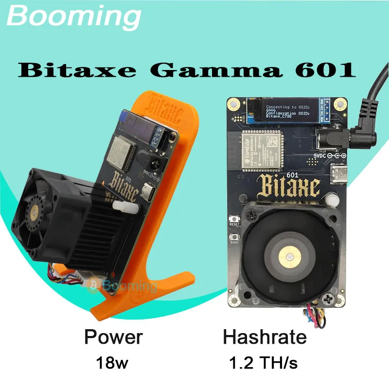 

Bitaxe Gamma 601 1,2TH/s Bitcoin ASIC Miner — Машина для майнинга Solo BTC малой мощности | Бесшумный мини-криптомайнер мощностью 18 Вт для домашнего использования