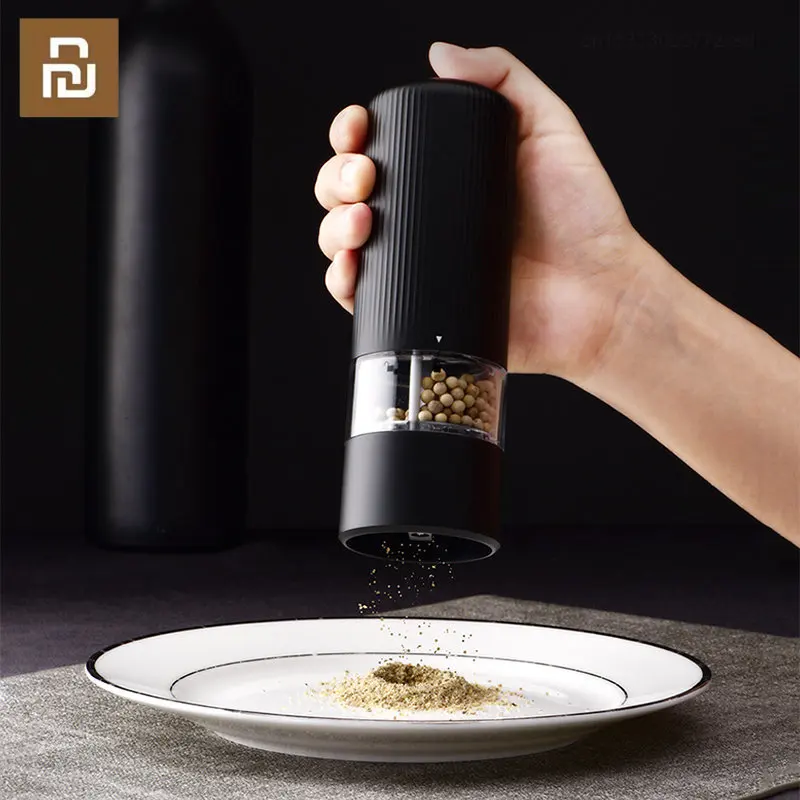 

Youpin Electric Automatic Salt & Pepper Mill Sets Grinder Spice Salt Pepper Pulverizer With LED Light Adjustable Coarseness Mill