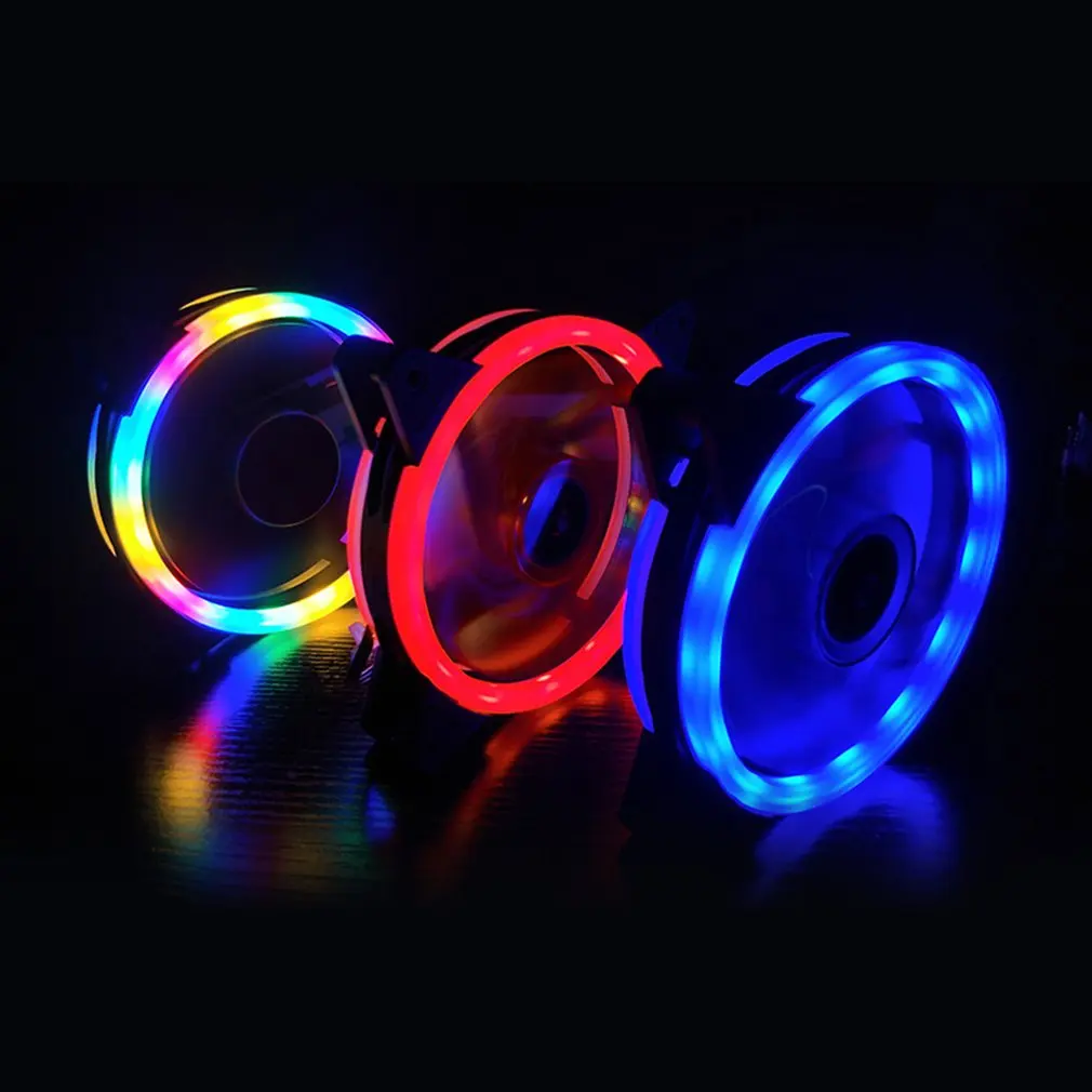 New Computer Case 120mm Fan RGB 3PIN Colorful Lamp Radiator Cooler Mute PC 12V DC ARGB Ventilador Chassis Fans CPU Cooler