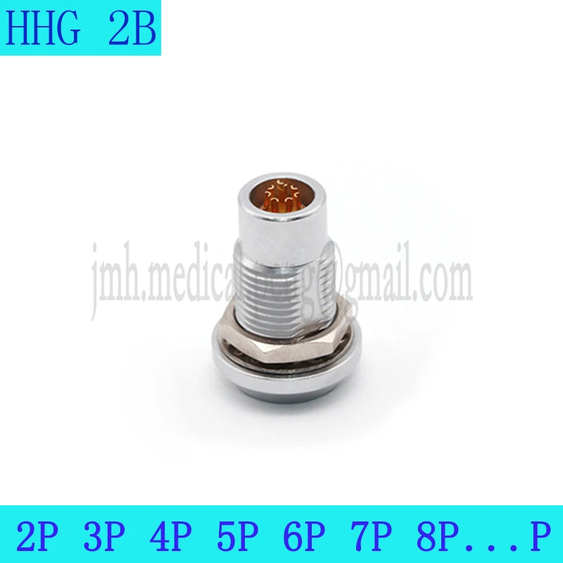 

HHG.2B 2 3 4 5 6 7 8 10 12 14 16 18 19Pin Push-pull Self-locking Stationary Female Socket Connector Water Tight Or Vacuumtight