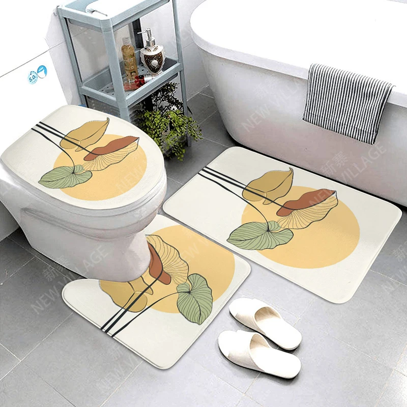 Anti-slip Bath Mat Bathroom Small Rug Shower Mat Decorative Absorbent Foot Mat Entrance Bathtub toilet rug Morandi Nordic Modern