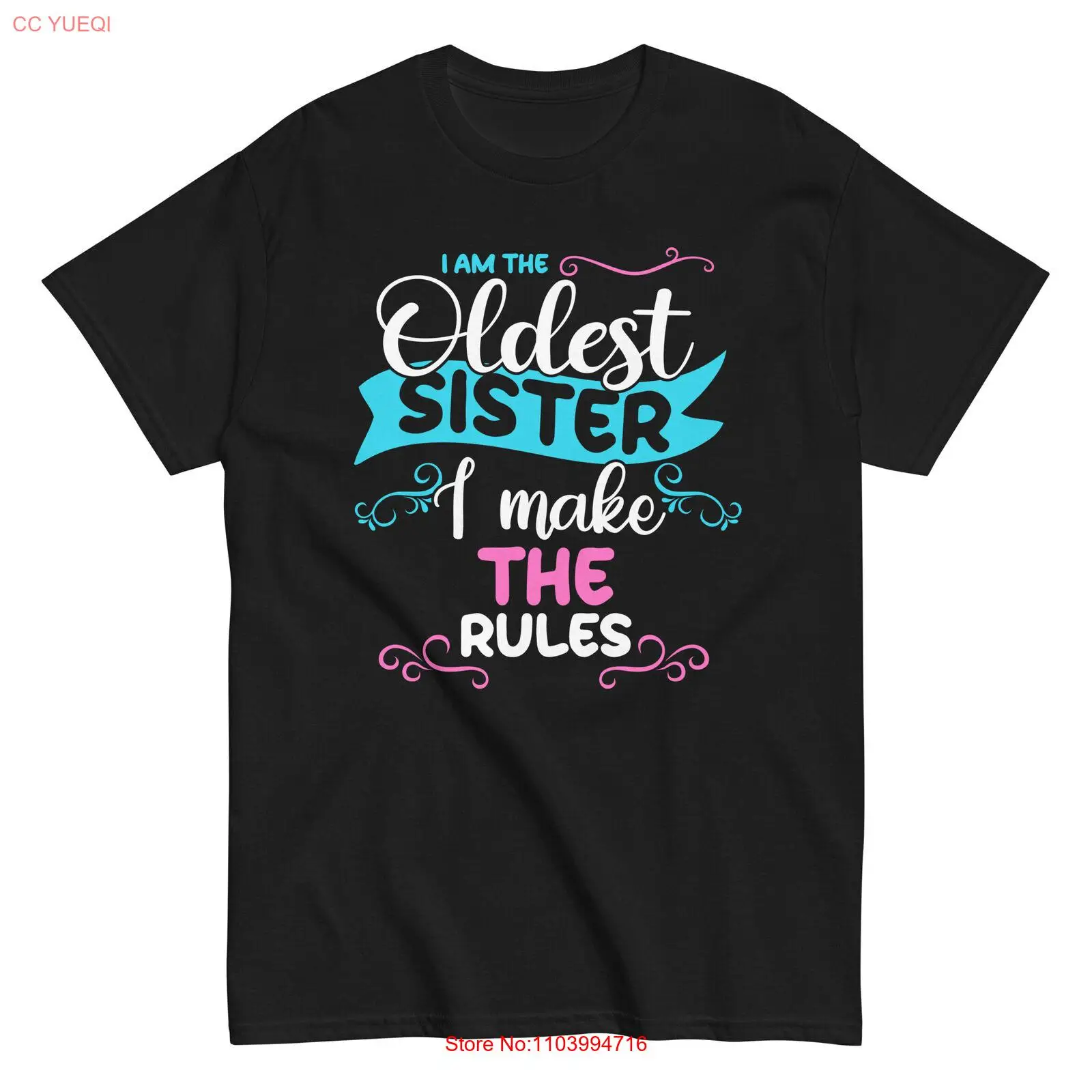 Funny Older Sister T-Shirt | 'I Make The Rules' | Matching Siblings Outfit