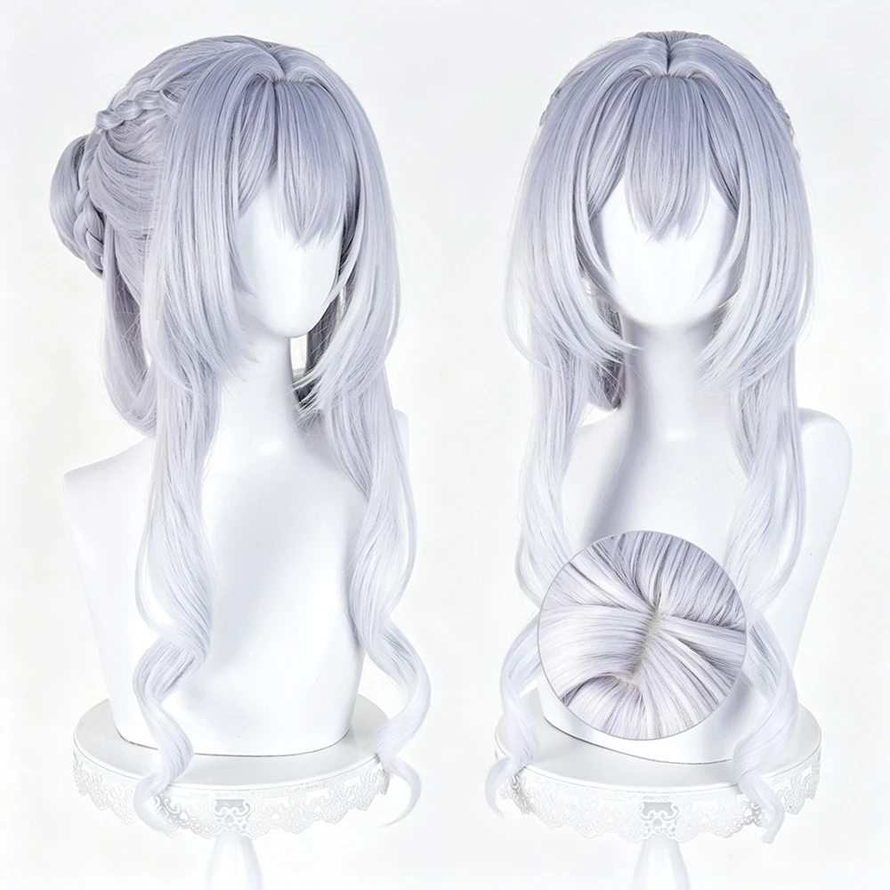 The Tsaritsa Genshin Impact Cosplay Wig Headwear Earrings Anastasya Feodorovna Snezhnaya Role Play Props For Halloween Party