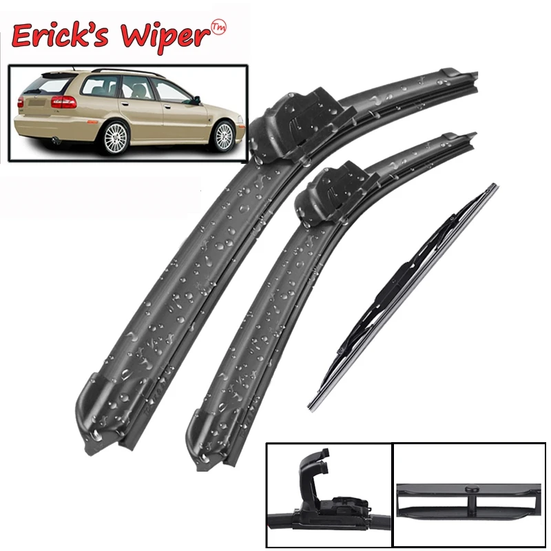 Erick's Wiper Front & Rear Wiper Blades Set Kit For Volvo V40 1995 - 2004 Windshield Windscreen Window Brushes 21