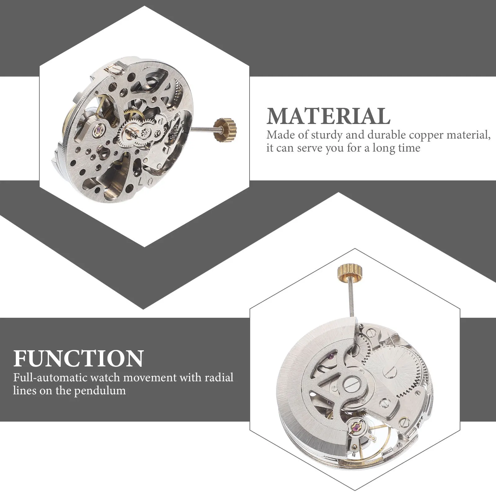 

1Pcs Hollow Automatic Watch Movement Durable Copper Repair Replacement for Watch Repair Tool and Parts Wristwatch Movement