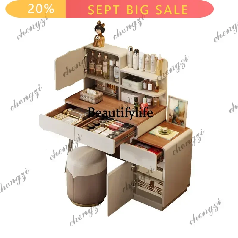 With Lock Storage Vanity Table Minimalist Elegant Premium Trendy Vanity Table Traditional Chinese Coiffeuse Room Furniture