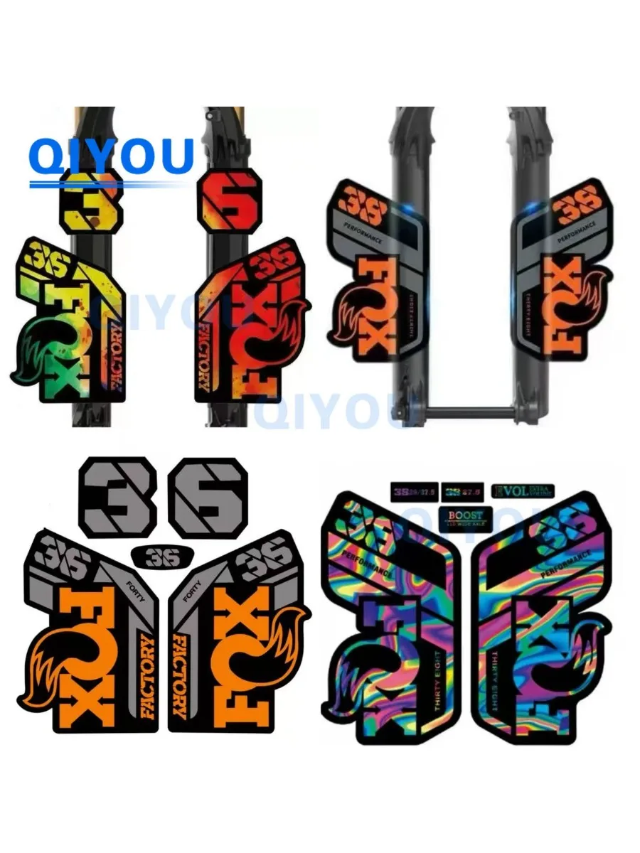 AliExpress Foxs Stickers 36 38 34 All Terrain Bicycle Front Fork Suspension Shock Absorber Motorcycle Suspension PVC Accessories Car Decal
