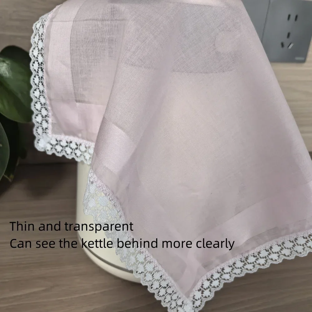 Mouchoir fin en dentelle de tissu de coton pur, décoration de mariage, ornement de maison, décoration de sac, 32cm, 12,6 pouces, 6 pièces