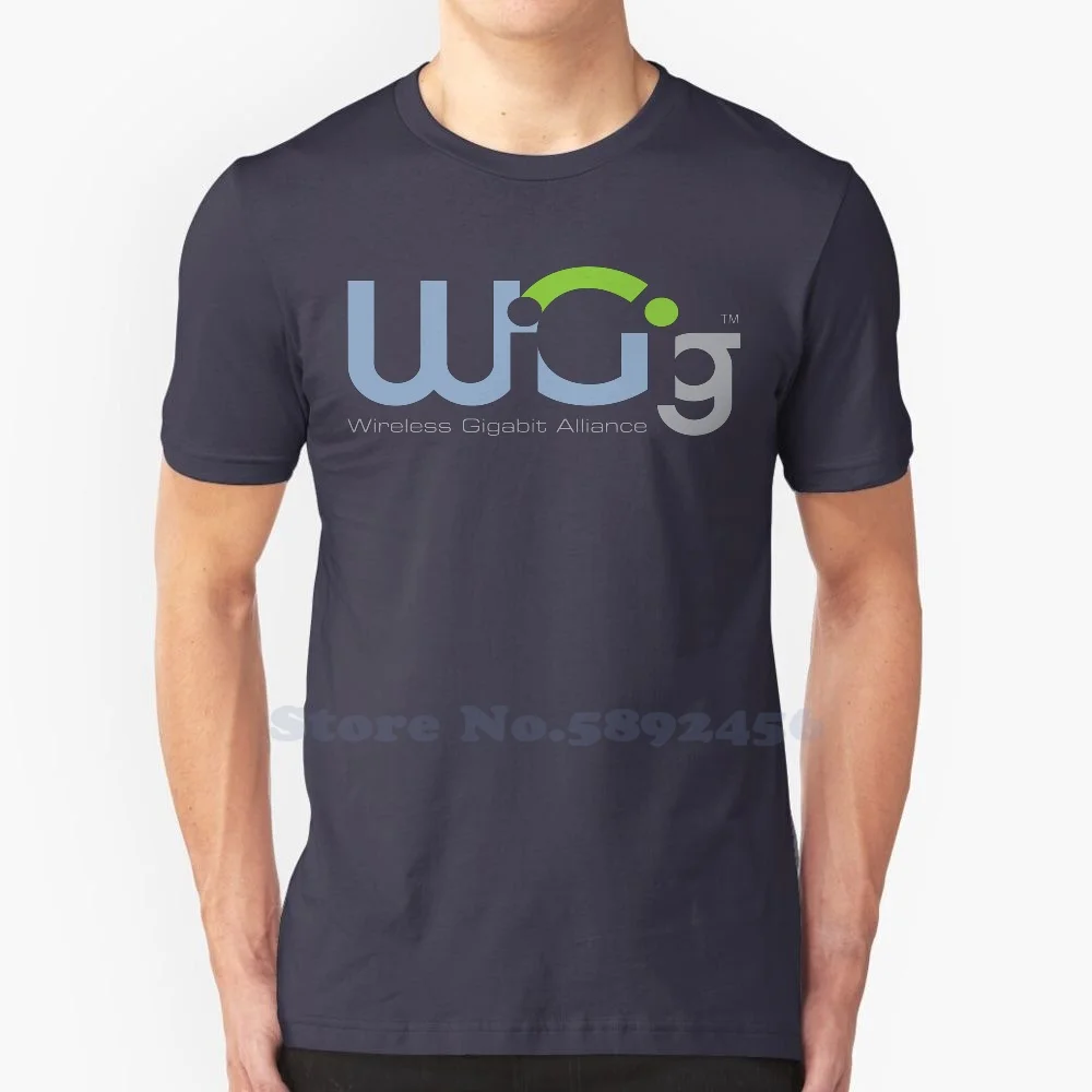 Wireless Gigabit Alliance Logo Casual T Shirt Top Quality Graphic 100% Cotton Tees