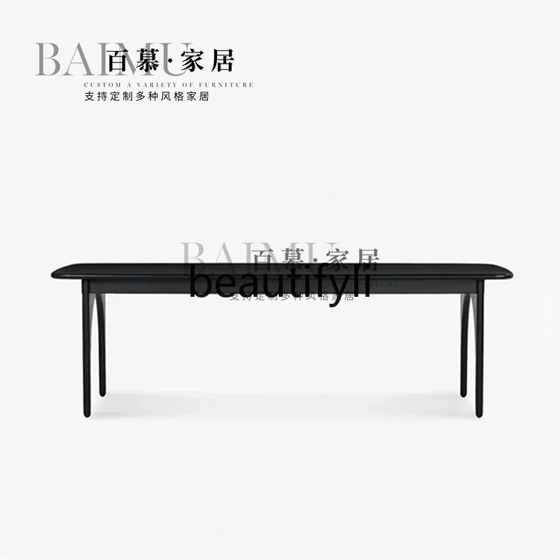 

ss K178 ss25 Nordic minimalist rectangular solid wood dining table cream style home designer creative desk
