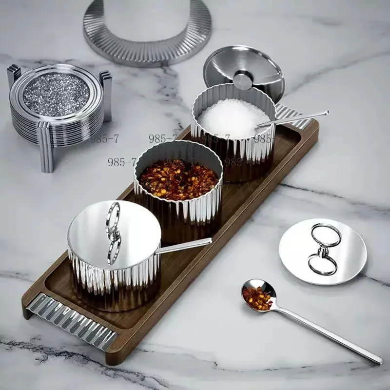 High Value Kitchen Storage Assistant, Nordic Light Luxury Seasoning Box, Seasoning Bottle & Sugar Jar