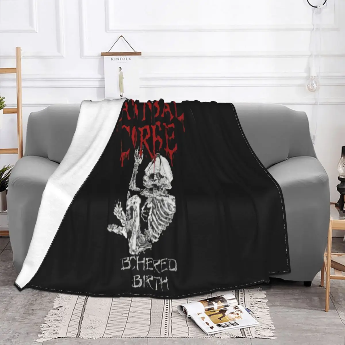 Cannibal Corpse Butchered At Birth S Xxl Death Metal New Arrival Woman Humour Music Casual Throw Blanket