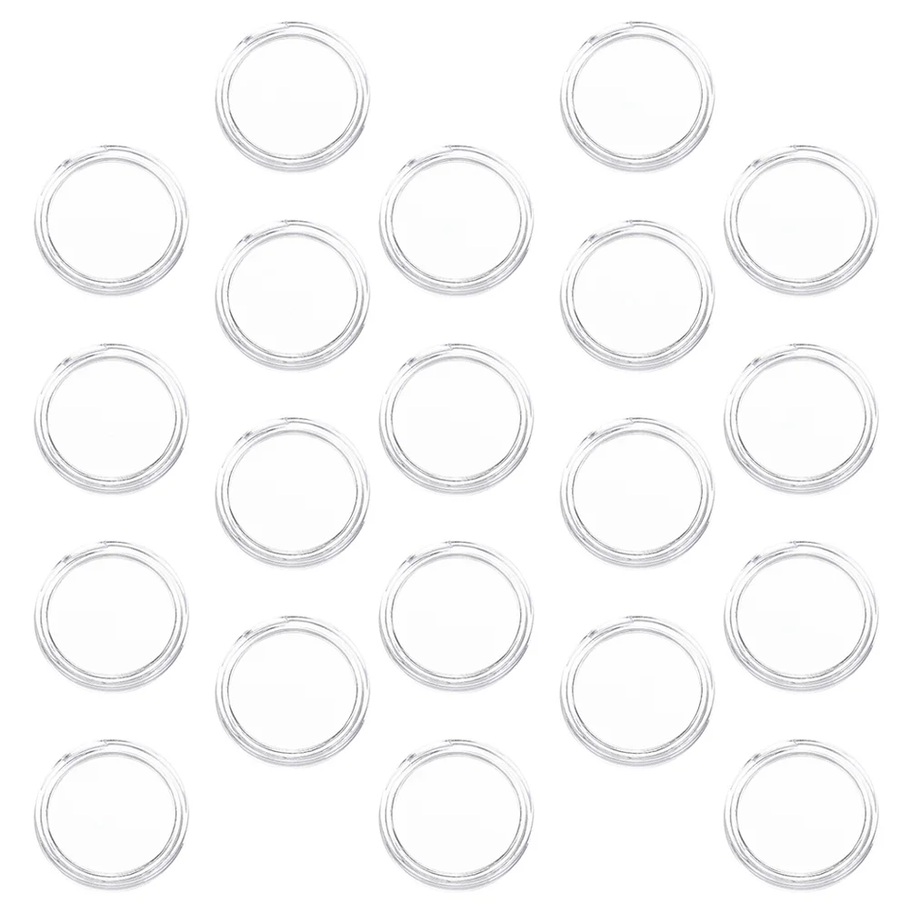 50Pcs Transparent Coin Case Clear Coin Collection Box Professional Holder for Coins Medals Storage Protector Display Accessory