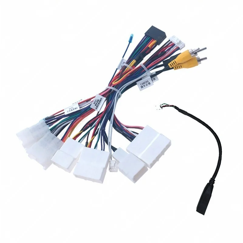 Wiring Harness CAN Bus Decoder Car Android Connector Cable Adapter for Toyota Camry Levin Highlander Corolla Rav4