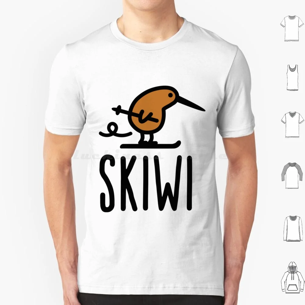 Skiwi Funny Kiwi New Zealand Bird Ski Cartoon T Shirt Men Women Kids 6xl Skiing Skier Ski Snow Snowboard Skiing Lover Funny