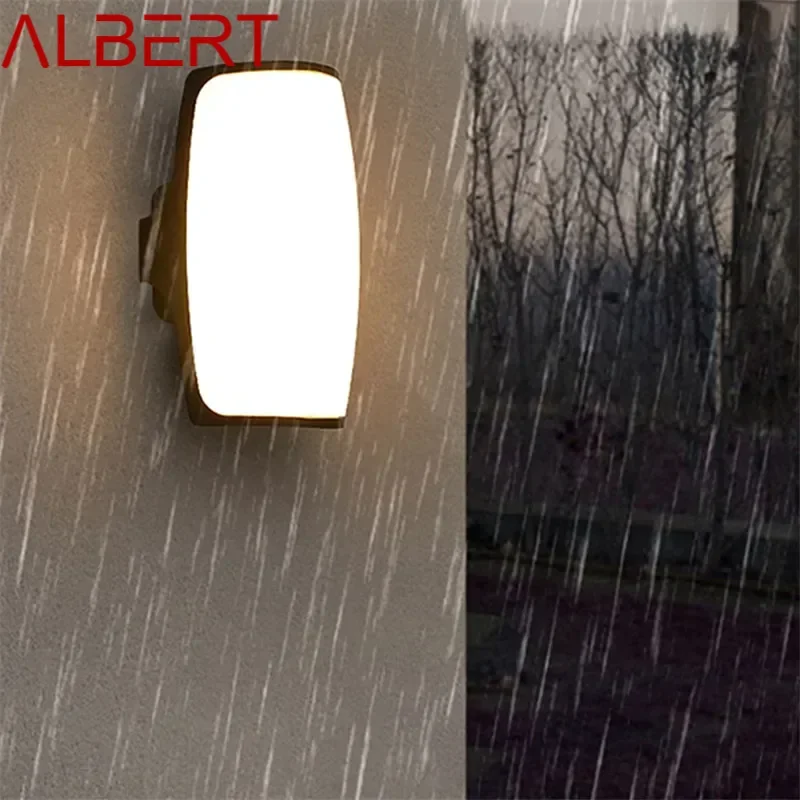 ALBERT Contemporary LED Outdoor Wall Lamps Electric Simplicity Waterproof Balcony Hallway Courtyard Villa Gate Hotel