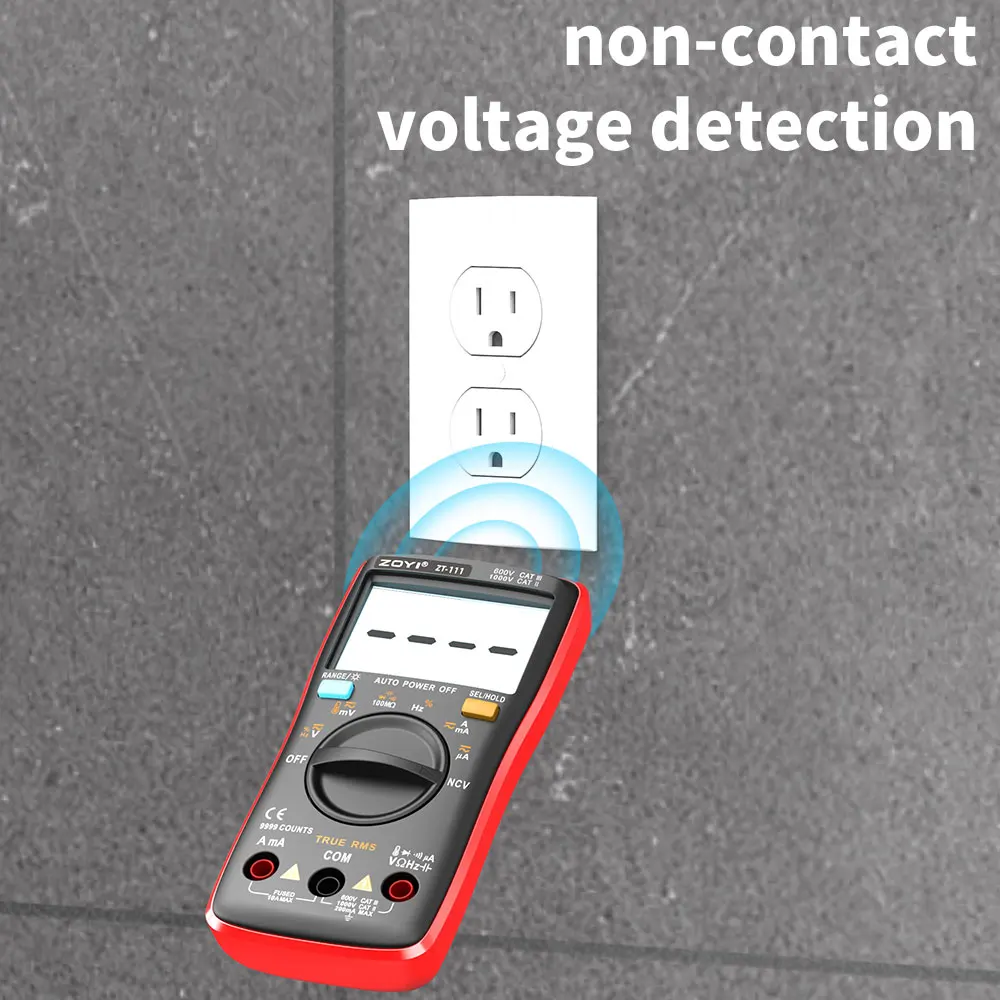 Imagem -05 - Zoyi-multímetro Digital Automático de Alta Precisão Aparelho Anti-queimadura Quatro Dígitos Zt111