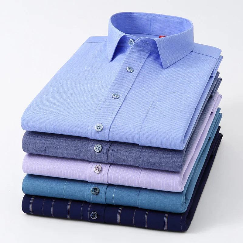 Plus size 7XL modal long sleeve shirts for man slim fit casual plain shirt soft single pocket print designer vintage clothes