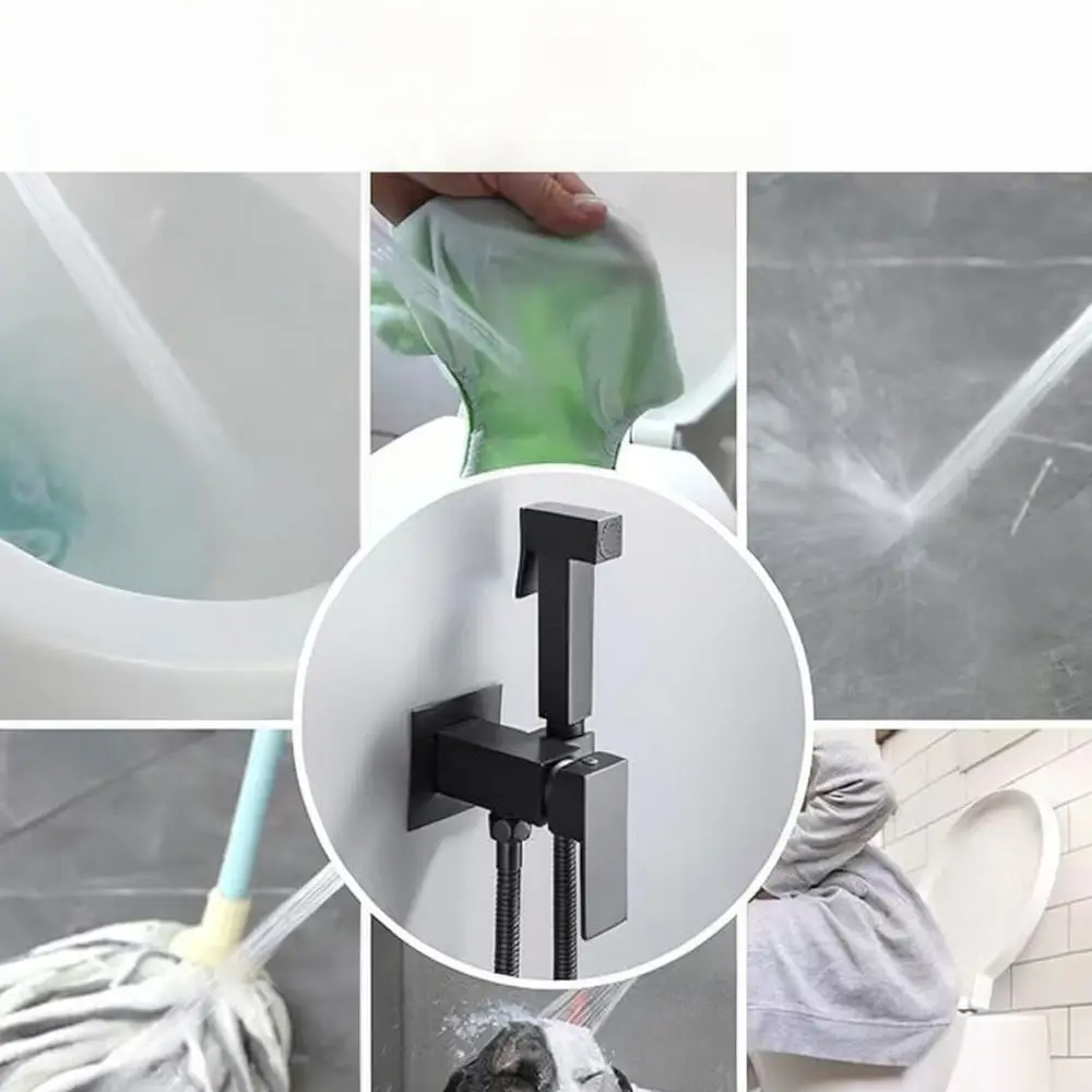 Concealed Bidet Applicator Kit Brass Hot Cold Water Mixing Valve Toilet Hygiene Cleaning Bathroom Sanitary Shower Tool