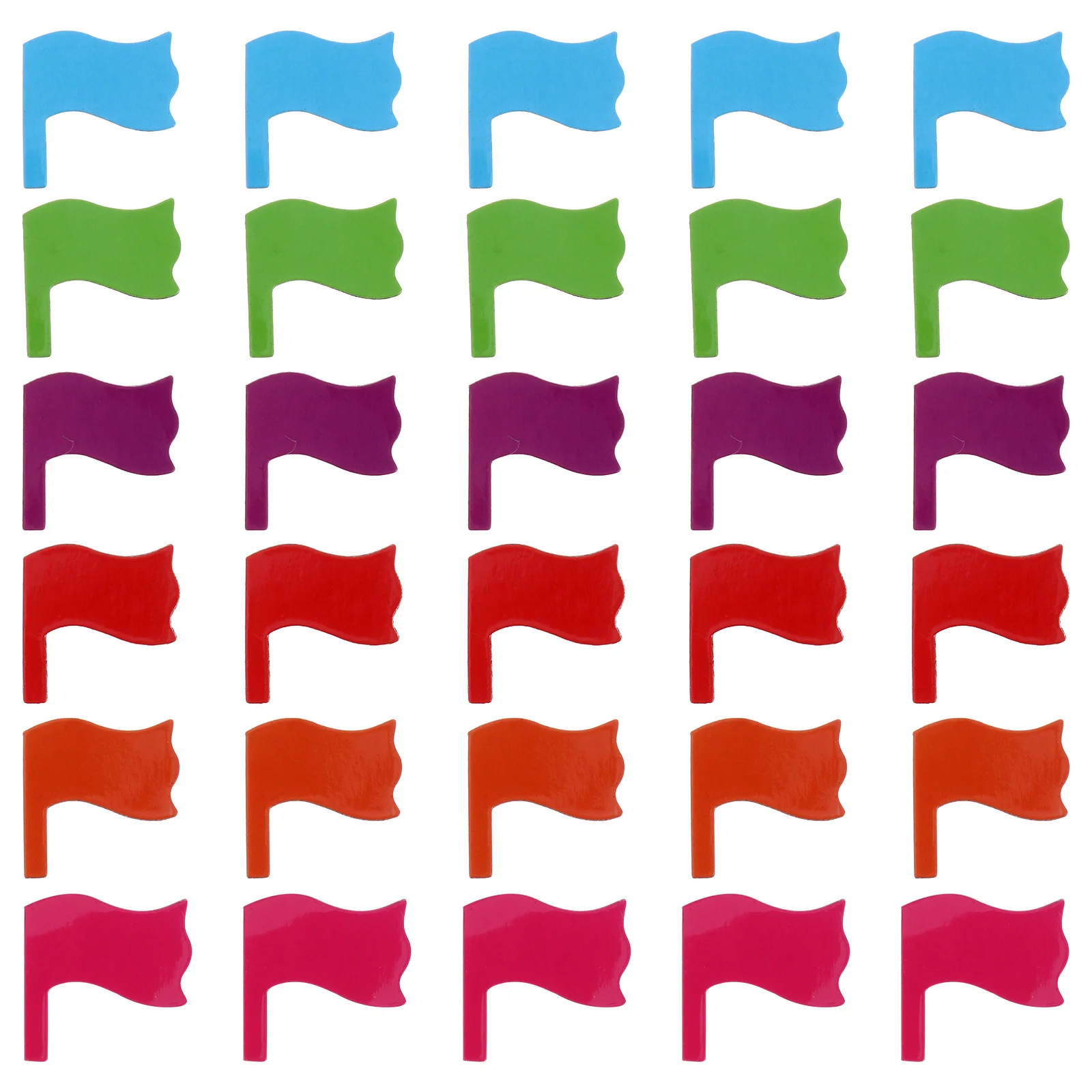 

30Pcs Creative Colored Magnetic Flag Refrigerator Stickers Small Fridge Magnets Decorative Decals for Home Office