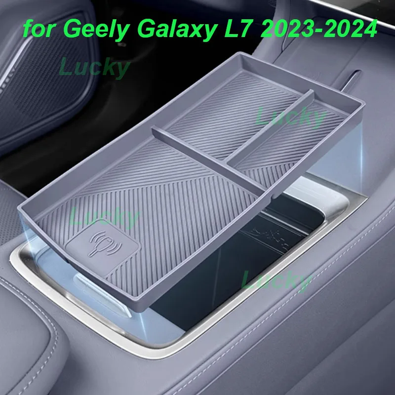 

Car Central Console Silicone Storage Box for Geely Galaxy L7 2023-2024 Armrest Lower Level Storage Box Interior Accessories