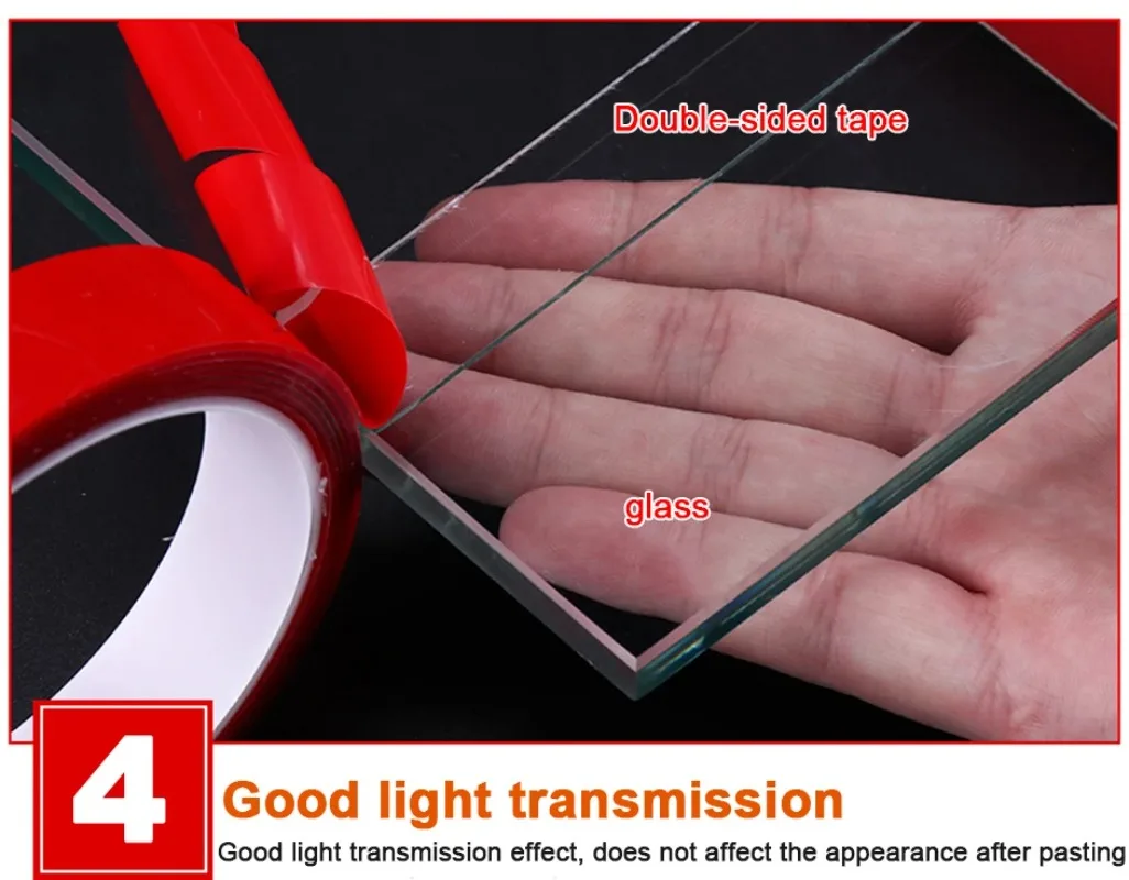 Transparent Acrylic Double Sided Tape Heavy Duty Nano Tape Traceless Washable Adhesive Sticker Clear Sticky Power Foam Tapes image 6