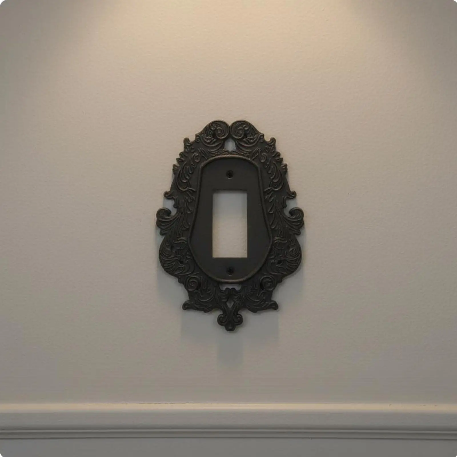 Vintage Wall Switch Plate Baroque Resin Decorative Light Switch Cover Retro Style for Home Decor Upgrade