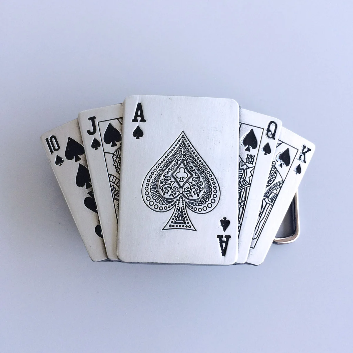 Royal Flush Spade Casino Lighter Vintage Belt Buckle also Stock in US BUCKLE-LT031