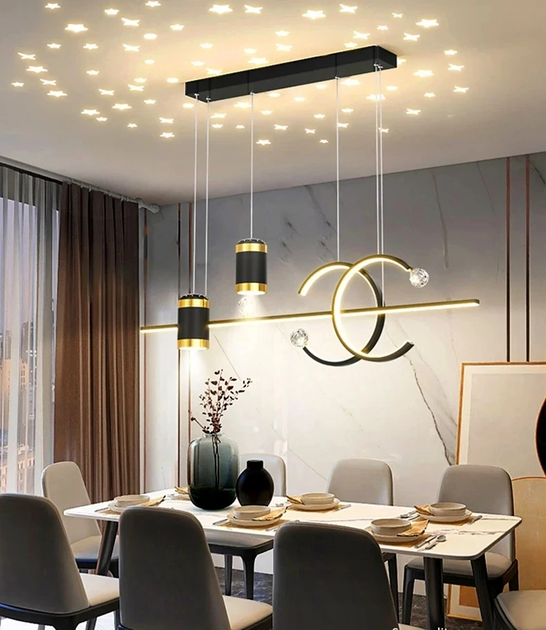 

Modern Restaurant Pendant Lights LED Dining Tables Kitchens Ceiling Lights Modern Minimalist Hotels Bars Cafes Home Decor