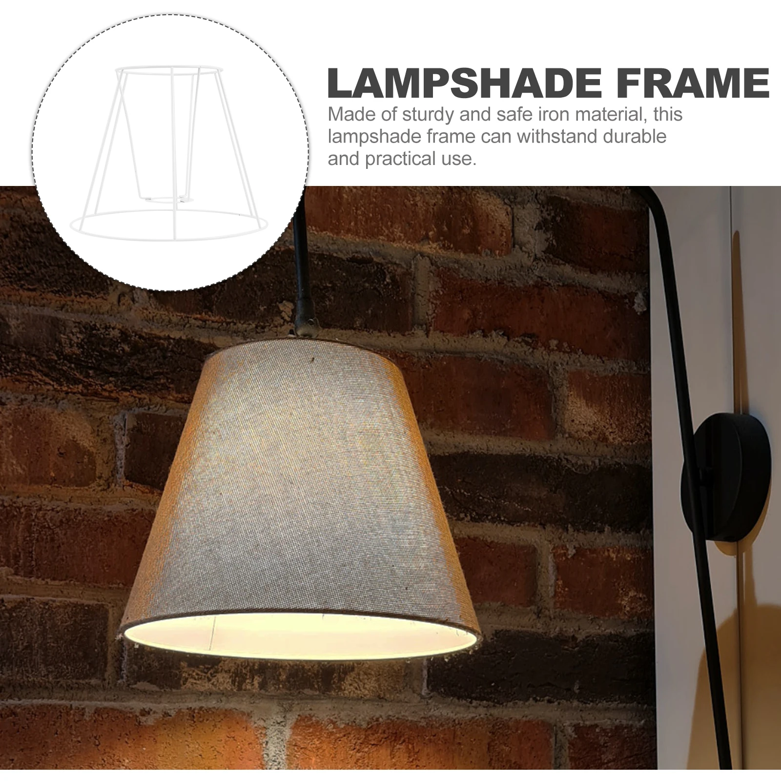 

DIY Lampshade Iron Material Diy Lamp Frame 13x24x19 Table Lamp Shade Holder Desk Light Wrought Metal Making Frame
