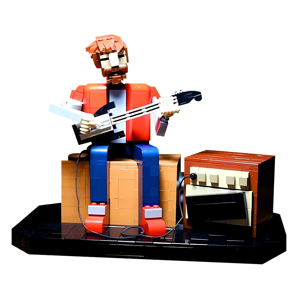 

Gobricks MOC Jam Session Building Blocks Model Jazz Saxophonist Bricks DavidBuilds Assembled Toy for Childrens Gift
