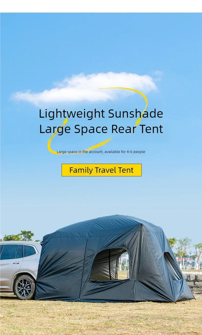 Universelles SUV-Campingzelt mit Geräumigem Vordach Wasserdichtes Autozelt Einfacher Aufbau für Backpacking Reisen Outdoor Auto-Heckzelt – Detail 1