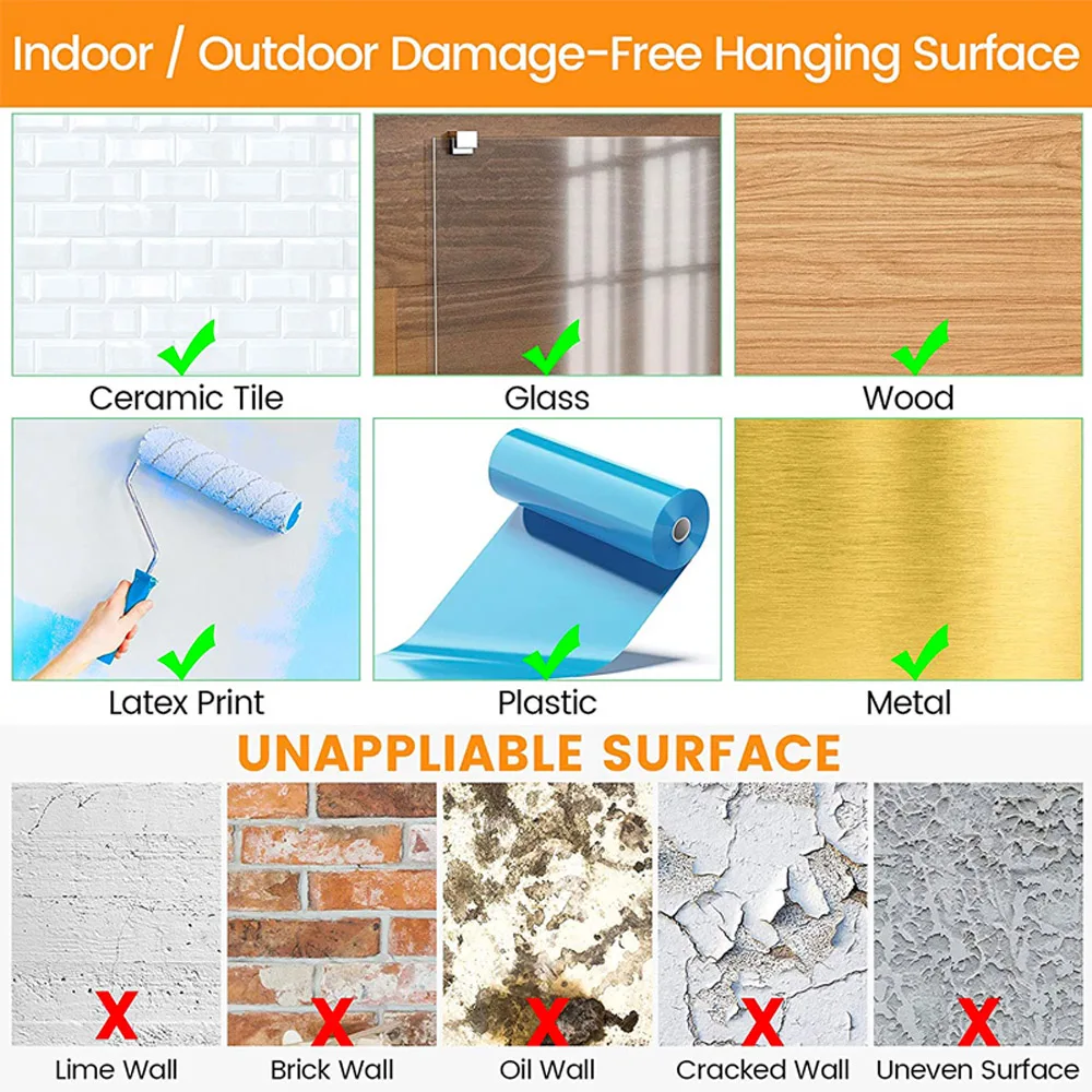 10 шт. двусторонняя самоклеящаяся лента для подвешивания картин, немаркирующая водонепроницаемая супер несущаяся рамка, паста свободно