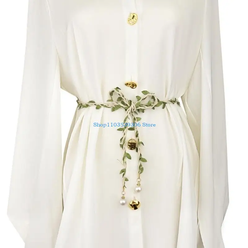 

400A Cotton Linen Braided Waist Rope Simple Fashion Waistband Versatiles Belt for Casual Outfits