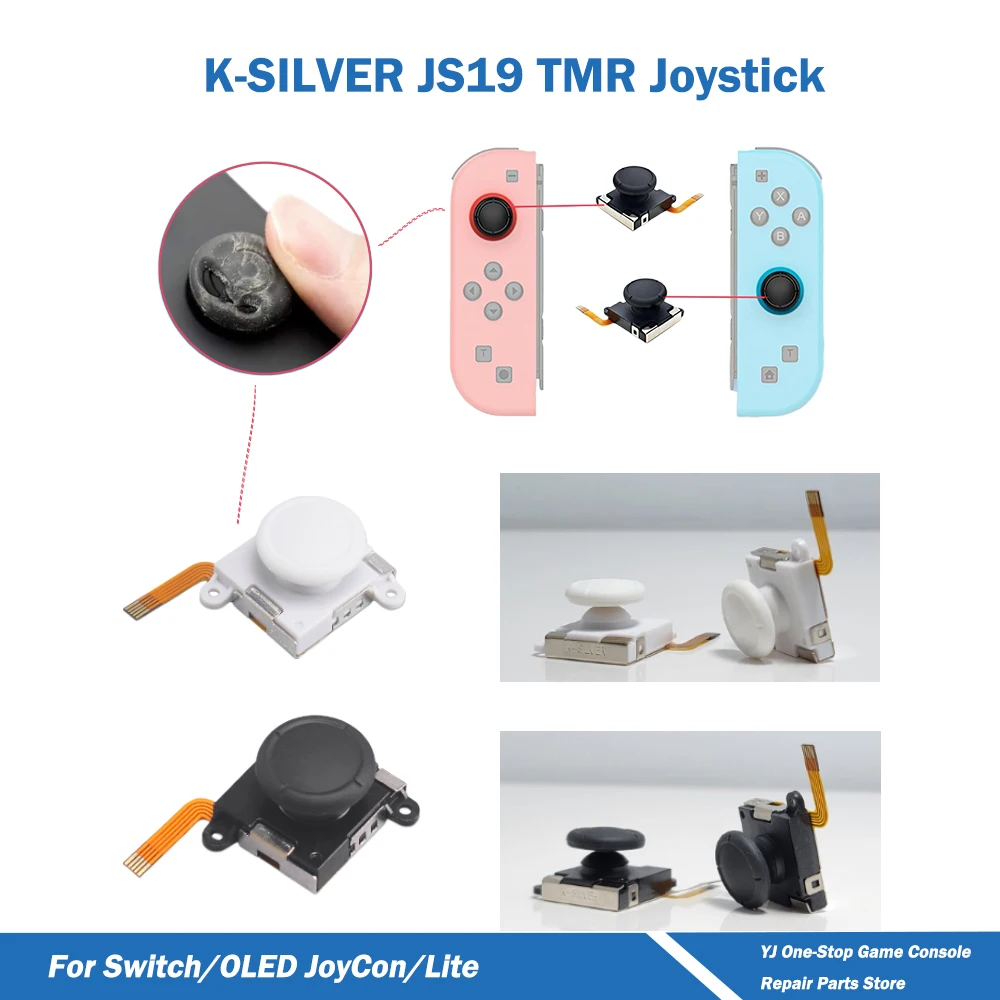 

2PCS TMR 3D joystick for Switch for NS OLED Joy Con for NS Lite TMR Magnetic Resistance Upgrade Electromagnetic Joystick