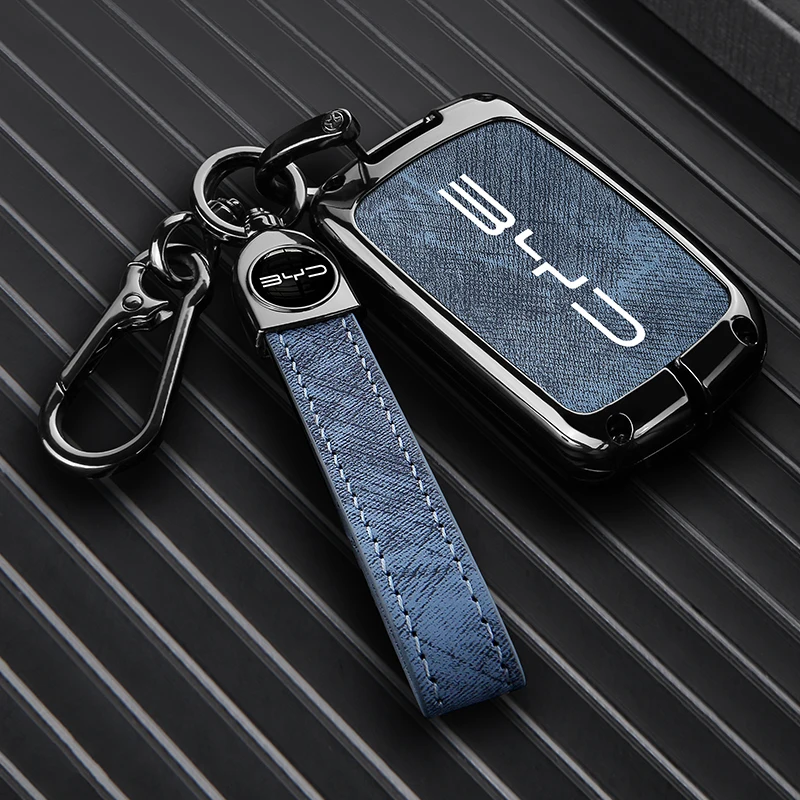 High-end metal car key case suitable for BYD S6 M6 S7 F3 L3 G3 F0 remote control protective cover keychain accessory