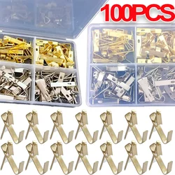 100/20PCS Photo Frame Hooks With Nails Wall Mounting Picture Hangers Art Painting Clocks Clothes Traceless Hooks For Home Office