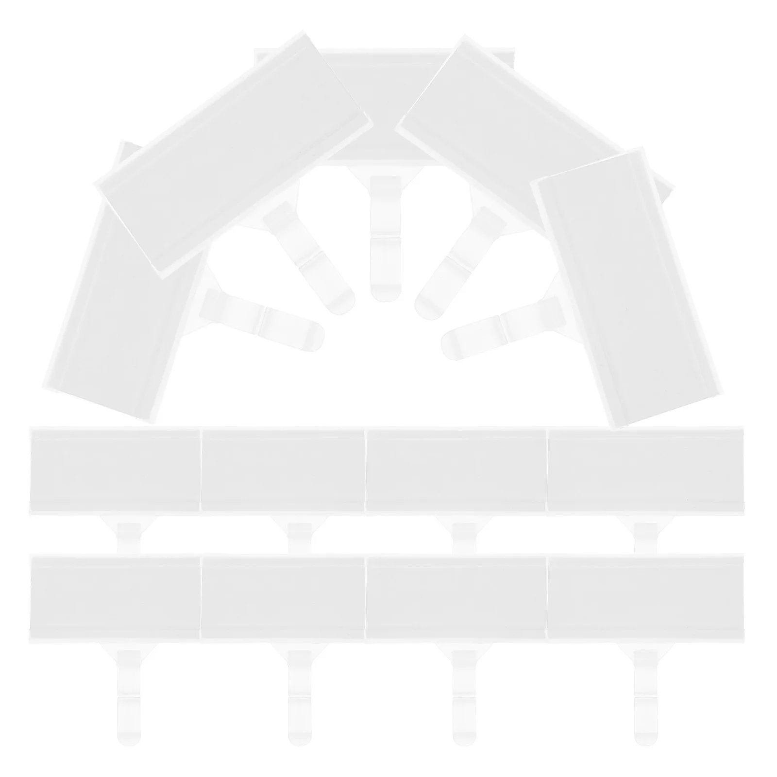 

20Pcs Hanging Hook Style Price Tags Plastic Shelf Label Holders for Supermarket Retail Store Plastic Tags Wire Shelving Retail