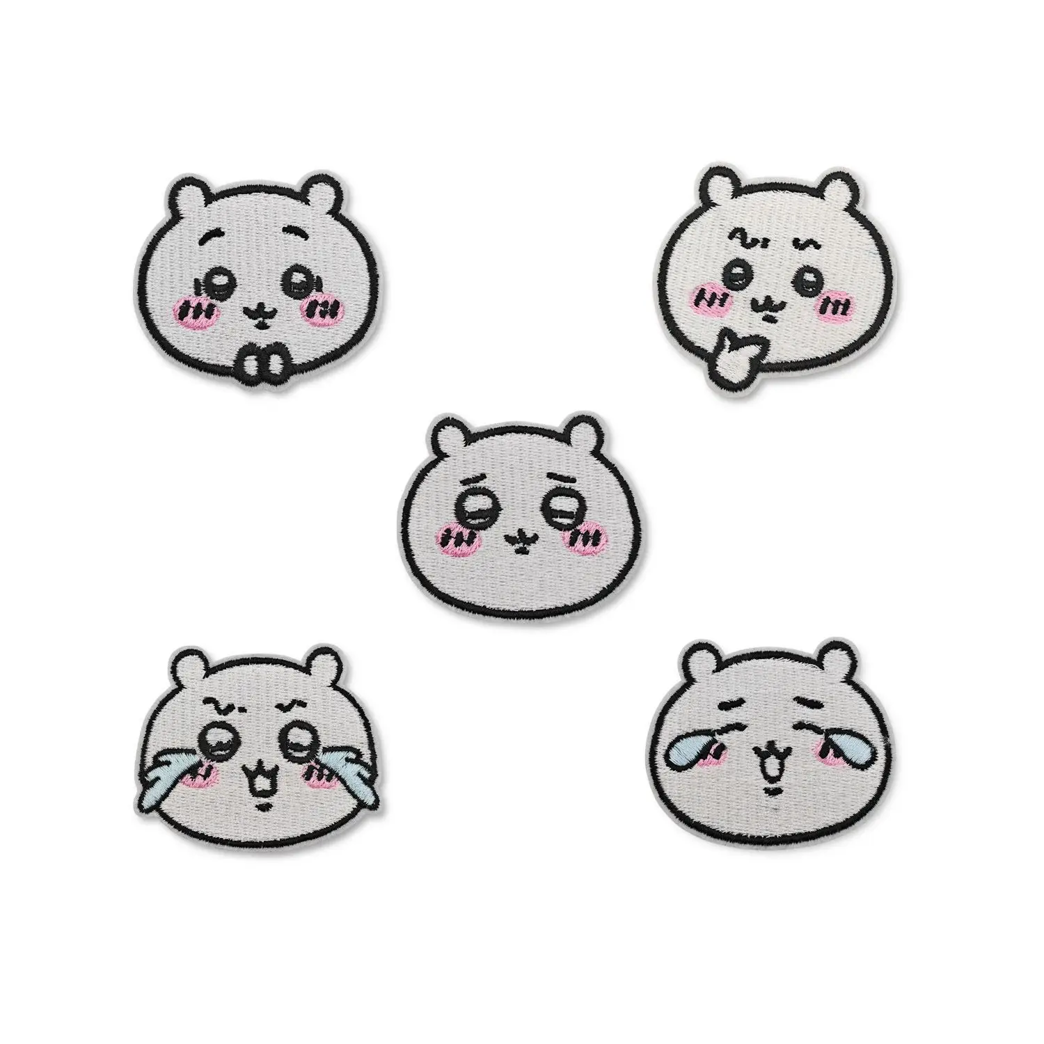 Anime Chiikawa Stickerei-Stoffaufnäher Kleidung Daunenjacke Aufkleber DIY Schultasche Cartoon Selbstklebend Niedlich Kawaii