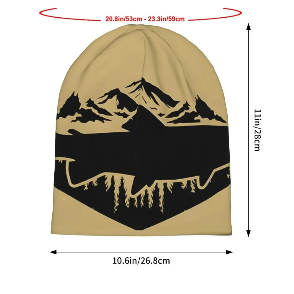 Mountain Trout Men Women Thin Beanies Cycling Ski Cap Double Layer Fabric Bonnet Hat