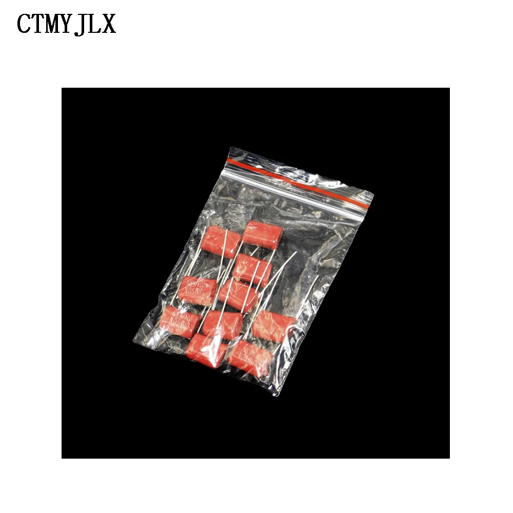 200pcs/Box 630V CBB Polypropylene Film Capacitor Assortment Kit 102 222 332 472 682 103 104 105 474 CBB Metal Film Capacitors