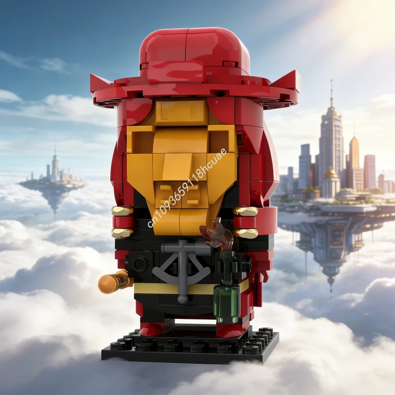 

205 деталей MOC Brickheadz: Модель ANARKY, конструктор, архитектурный набор для сборки, рождественский подарок, развивающая игрушка DIY, креативный конструктор