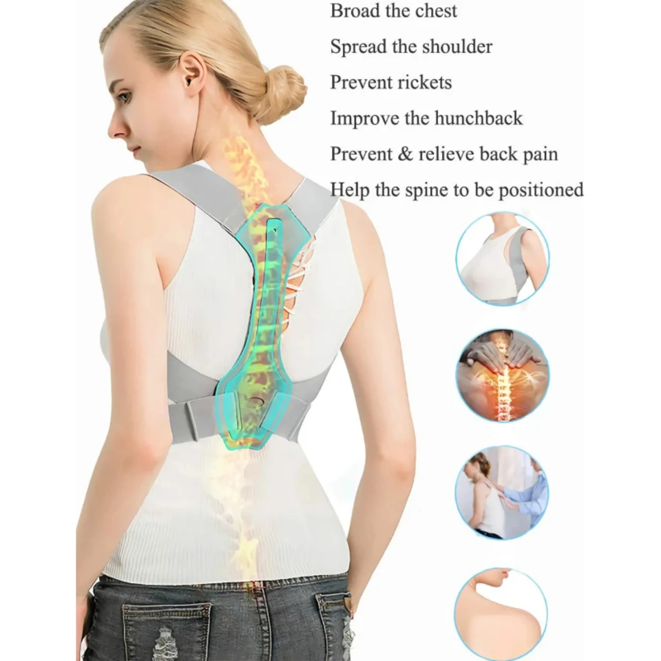 Adjustable Posture Corrector Back Shoulder Straighten Orthopedic Brace Belt For Clavicle Spine Back Support Pain Relief