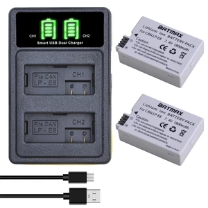 2PCS 1800MAH LP-E8 LP E8 LPE8カメラバッテリー用Canon EOS 550D 600D 650D 700D KISS X5 X5 X6I X7I REBEL T2I T3I T4I T5I BATTERIE 8 Best Sales Canon 700Dオリジナルバッテリー-7