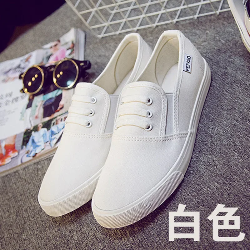 New Casual Canvas Shoes Ladies High-quality Flat White One Pedal Lazy Designer Zapatillas De Deporte Tenis Masculino Sneakers