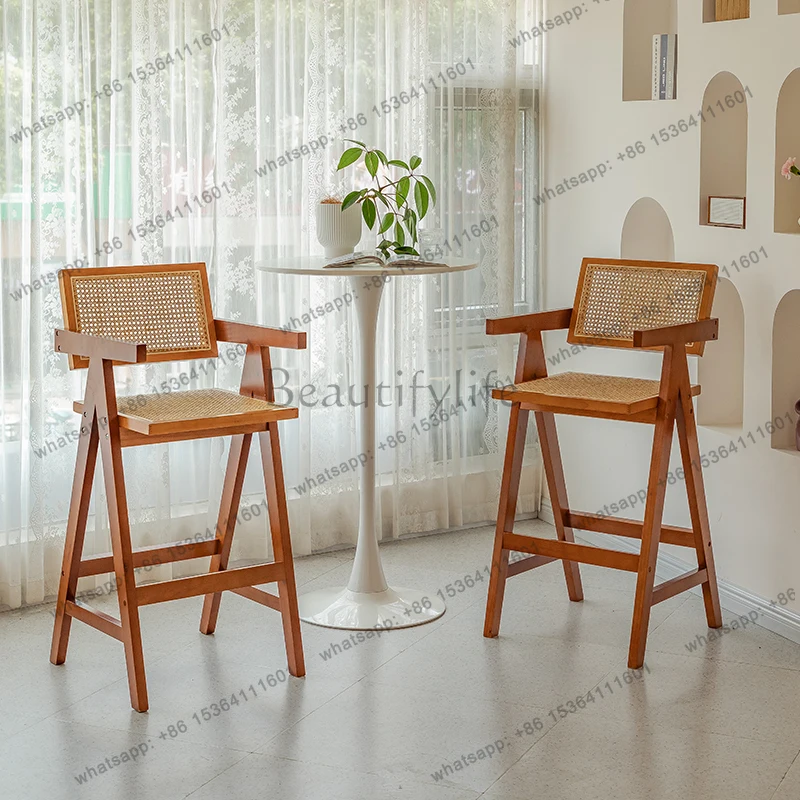 Nordic Light Luxury Bar Chairs Modern Modern Waiting Comfortable High Chairs Reception Counter Restaurante Muebles Furniture